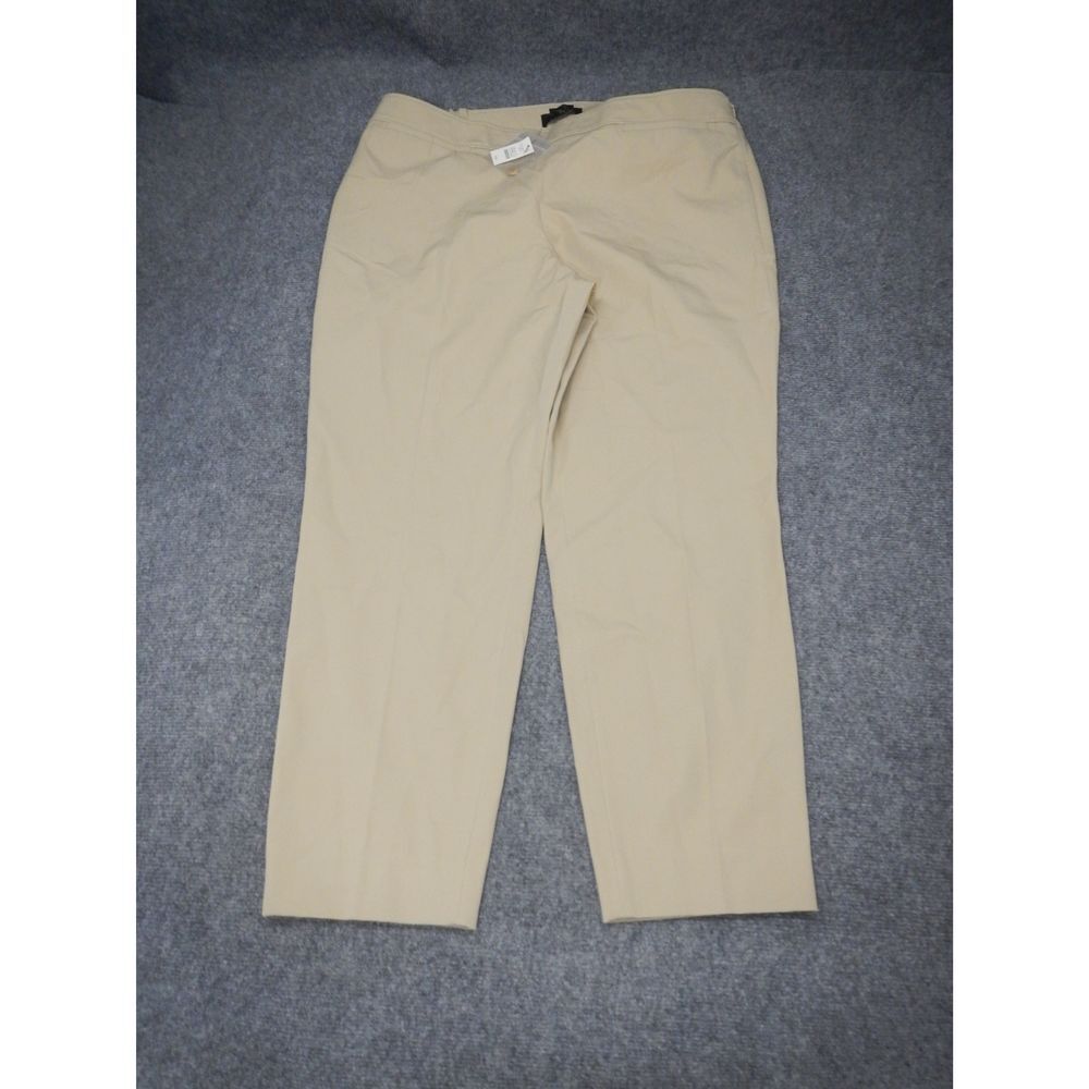 Talbots Chatham Classic Khaki Dress Pants Plus Size 16W Stretch New NWT